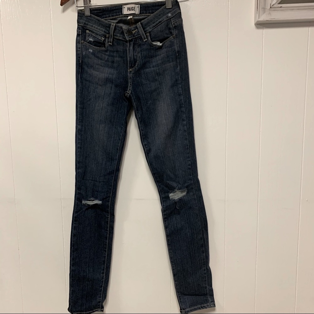 PAIGE Verdugo Mid Rise Blue Jeans
